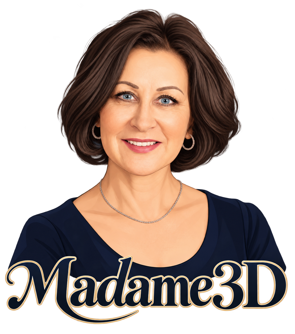 Gezeichnetes Portrait von Madame3D